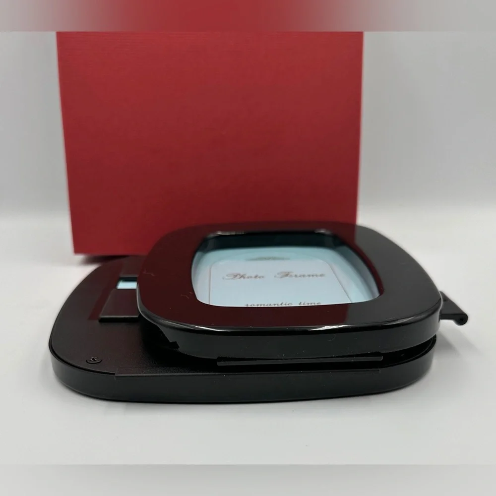 Oval Double-sided Black Japanese Photo Frame Feature Mount Fuji Cherry Blossoms